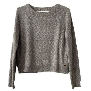 Roots Snowy Fox split back crew neck sweater size medium EUC